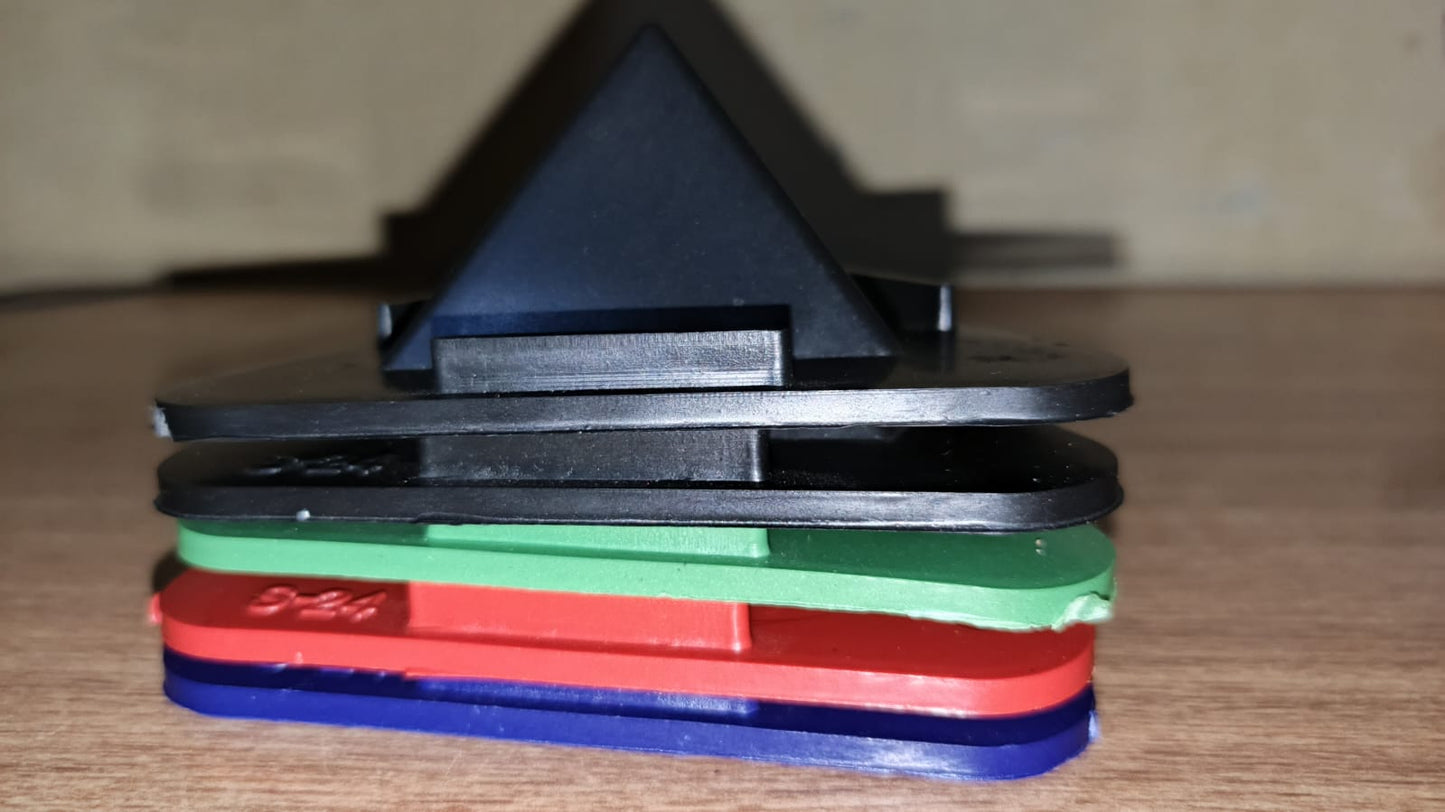 Plastic Triangle Mobile Stand Holder – Multicolor Desk Phone Holder set 5 pieces